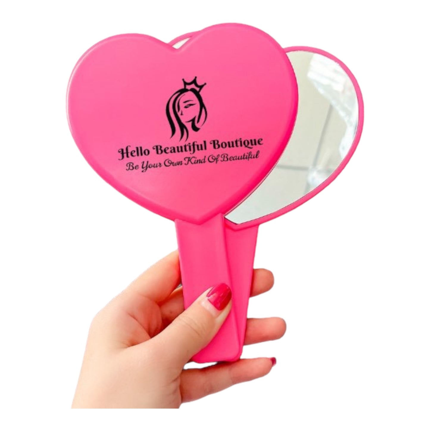 Hello Beautiful Boutique Handheld Heart Mirror®