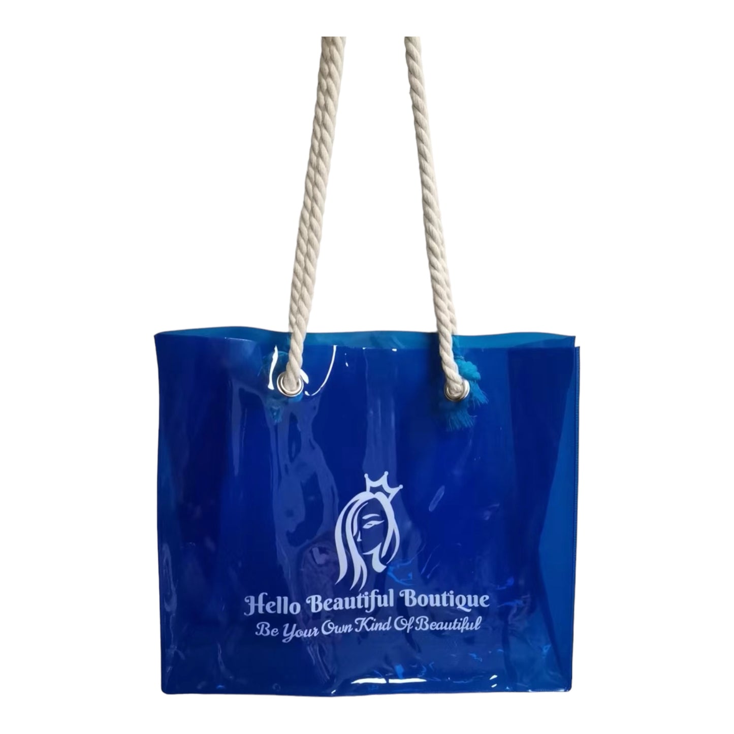 Hello Beautiful Boutique Transparent Bag with Cotten Handles®