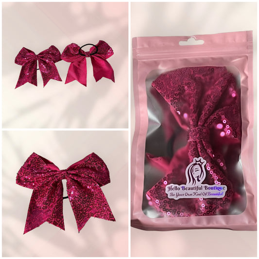Hello Beautiful Pink Sparkle Bow ®