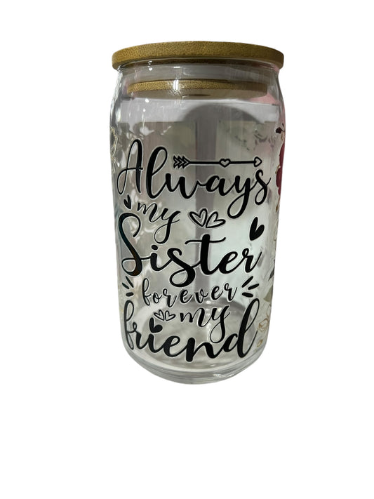 Glass Tumbler with Bamboo Lid 16 oz. - Sister ®
